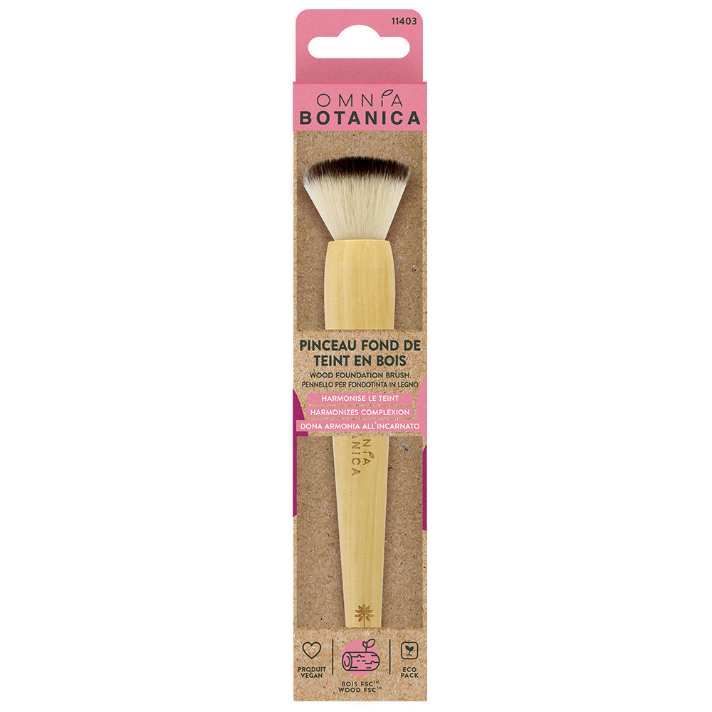 Omnia Botanica PINCEAU FOND DE TEINT EN BOIS PINCEAU MAQUILLAGE