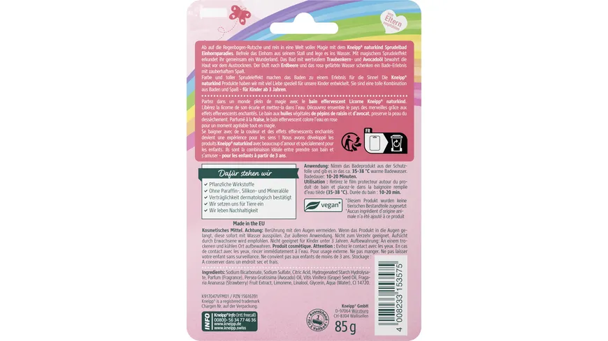 Kneipp naturkind Einhornparadies Sprudelbad 1 St. 85 g