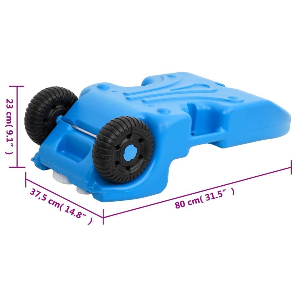 vidaXL Campingtoilette Camping-Wassertank mit Rollen 25 L Blau