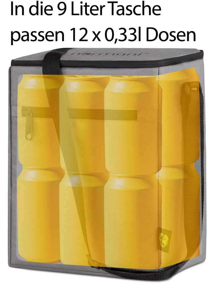 normani Praktische Kühltasche 9 Liter Pokka in Grau günstig kaufen onesize