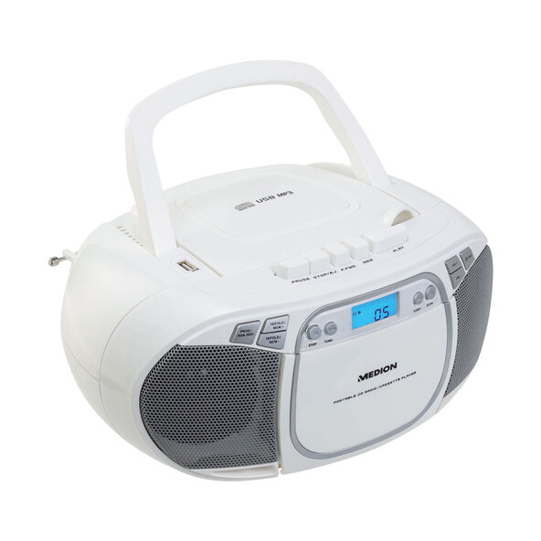 CD/MP3 Kassettenspieler E66476 (MD44176), weiß