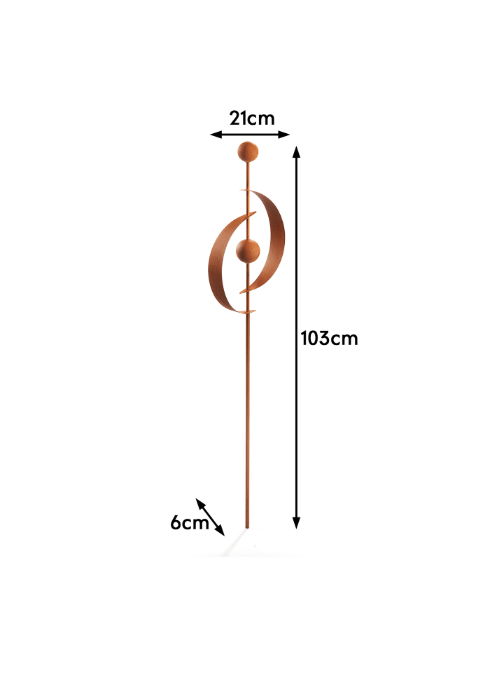 kobolo Gartendekoration RUSTY SATURN in Braun günstig kaufen onesize