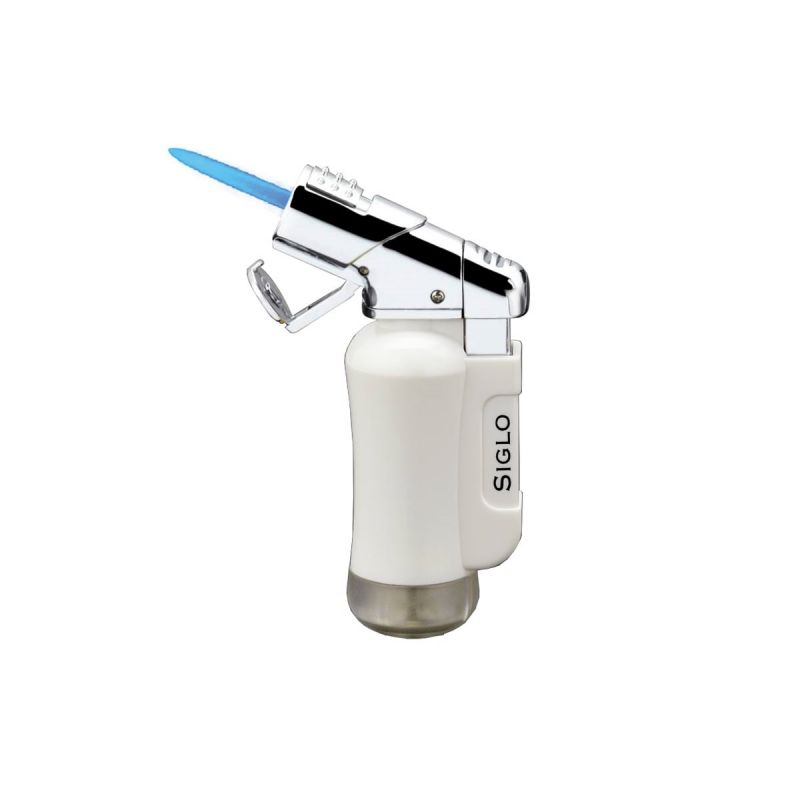 Siglo Mini Torch Lighter Glossy White, Zigarettenanzünder