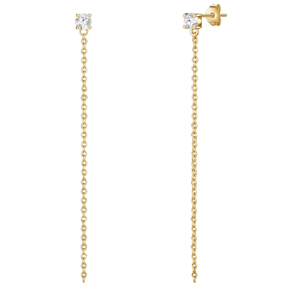 Glanzstücke München Boucles d'oreille en argent Argent sterling Oxyde de zirconium (CZ) en Or jaune Boucles d'oreilles