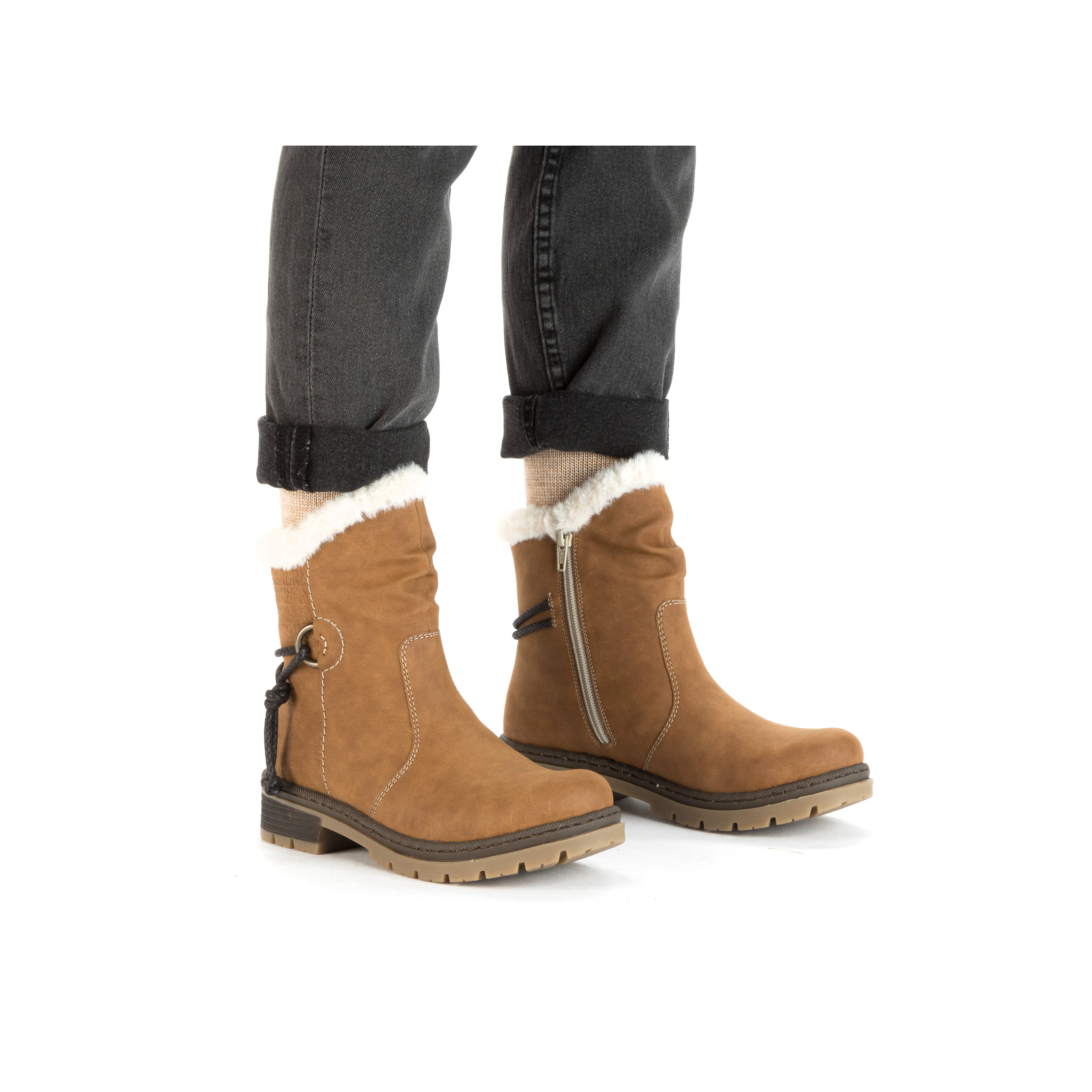 Rieker Damen Kurzstiefel kamelbraun