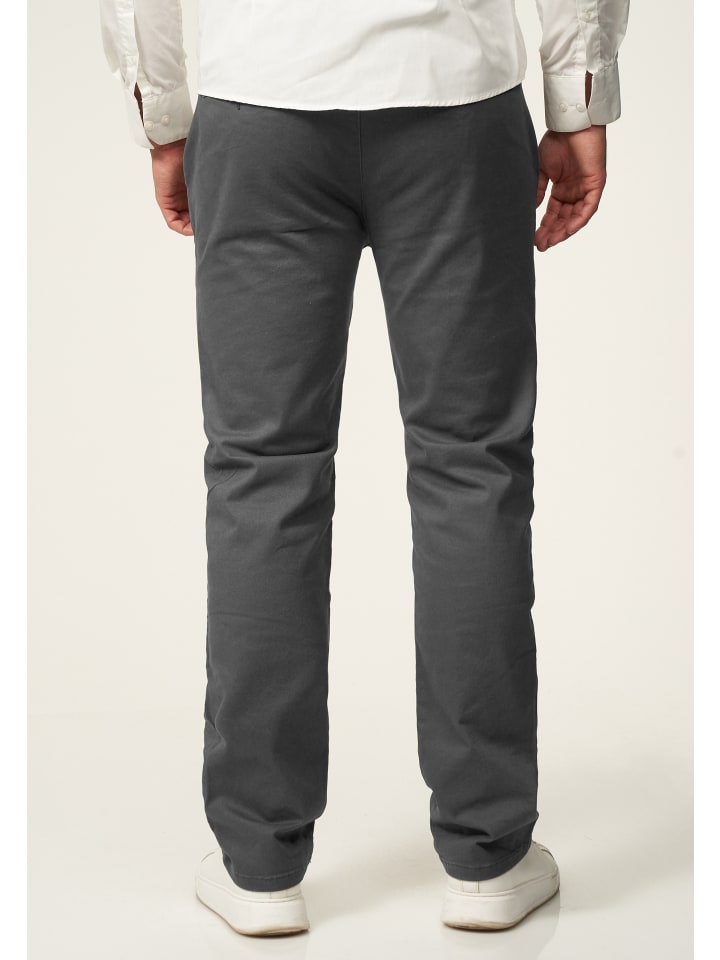 DAILY COTTON Chinohose - DCDAVIE Chino Hose Jeans Stoffhose Straight-Fit in Dunkelgrau günstig kaufen