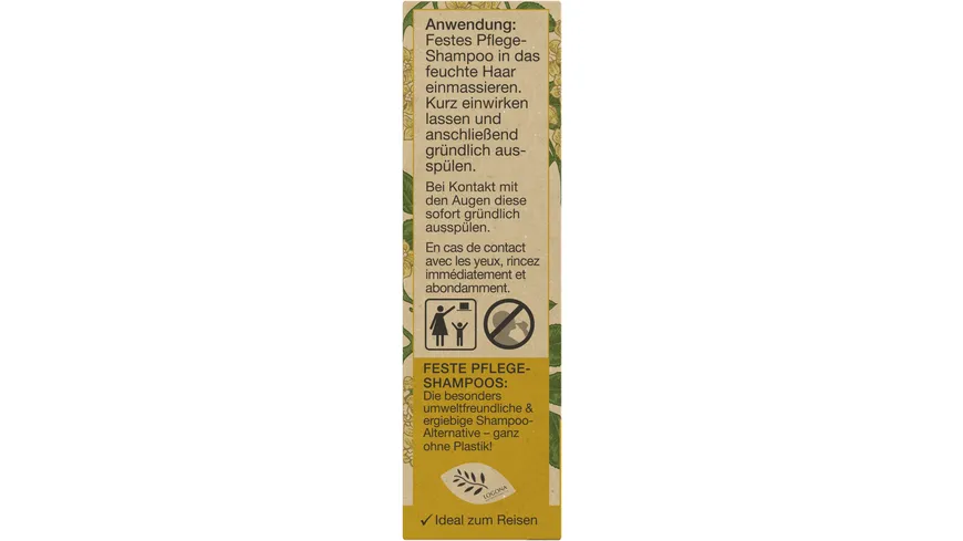 LOGONA Festes Pflege Shampoo Bio-Hanf & Bio-Holunder 60 g
