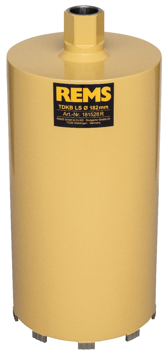 Rems 181528 R TDKB LS 182 × 320 × UNC 1¼ Broca de diamante Soldada por láser Seca para técnica de microimpulso
