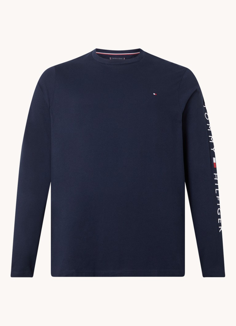 Tricou cu mânecă lungă Tommy Hilfiger cu logo imprimat