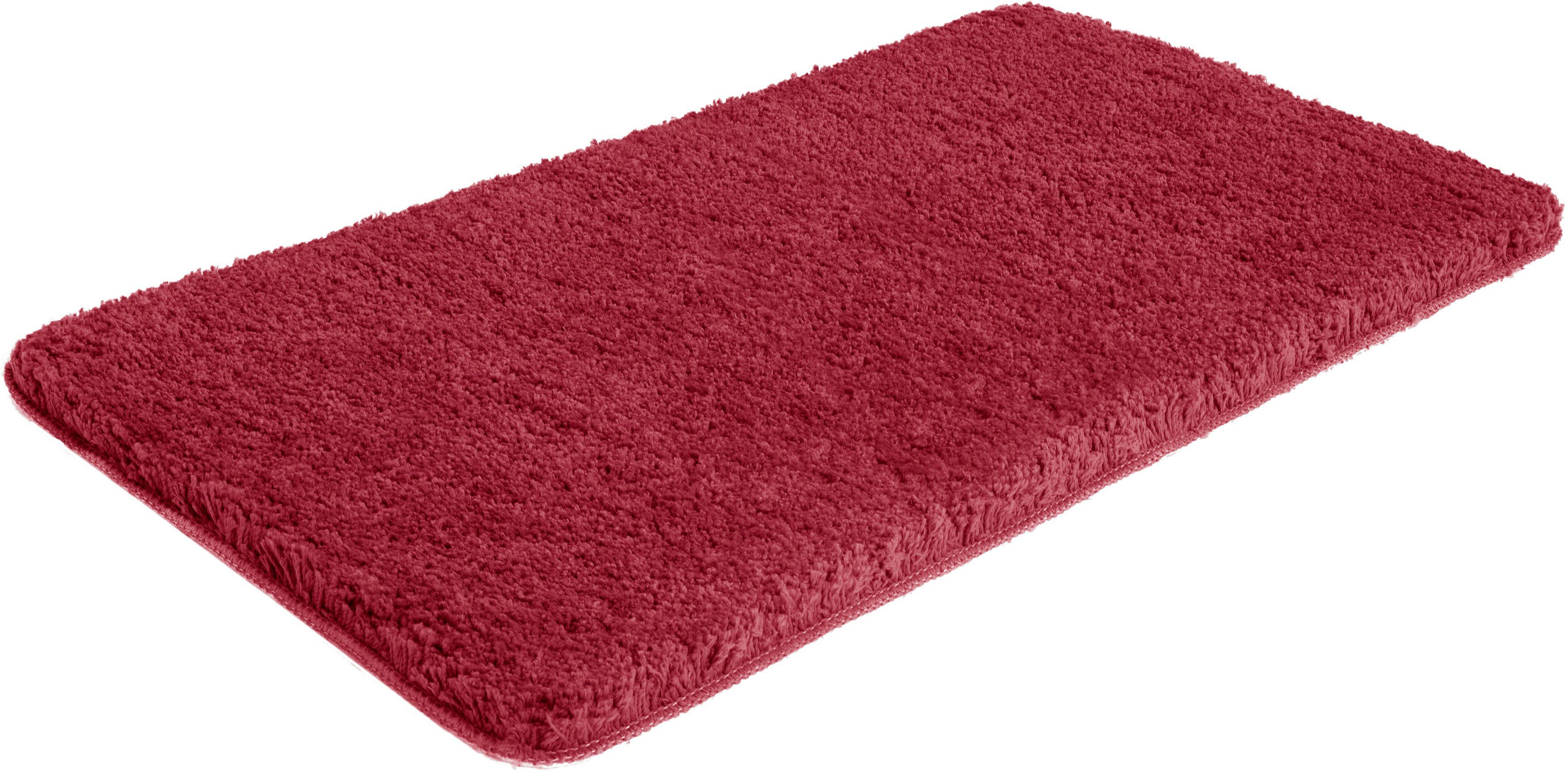 Badematte Sanremo my home, Höhe 30 mm, rutschhemmend beschichtet, fußbodenheizungsgeeignet, schnell trocknend, strapazierfähig, Polyester, rechteckig, Badteppich, unifarben, rechteckig, rund & als 3-tlg. Set erhältlich
