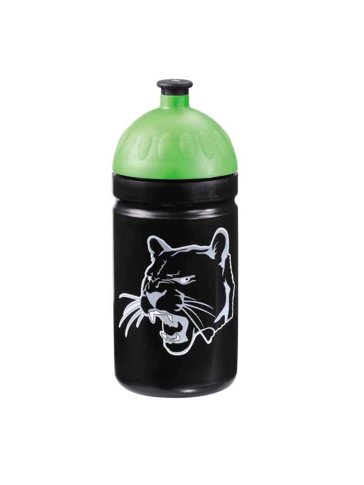 Step by Step Trinkflasche, 0,5 l, für Kindergarten und Schule in Wild Cat Chiko, Schwarz günstig kaufen 18,5 cm