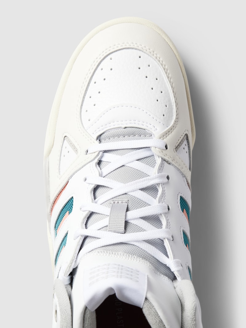 High Top Sneaker mit Kontrastbesatz in weiß