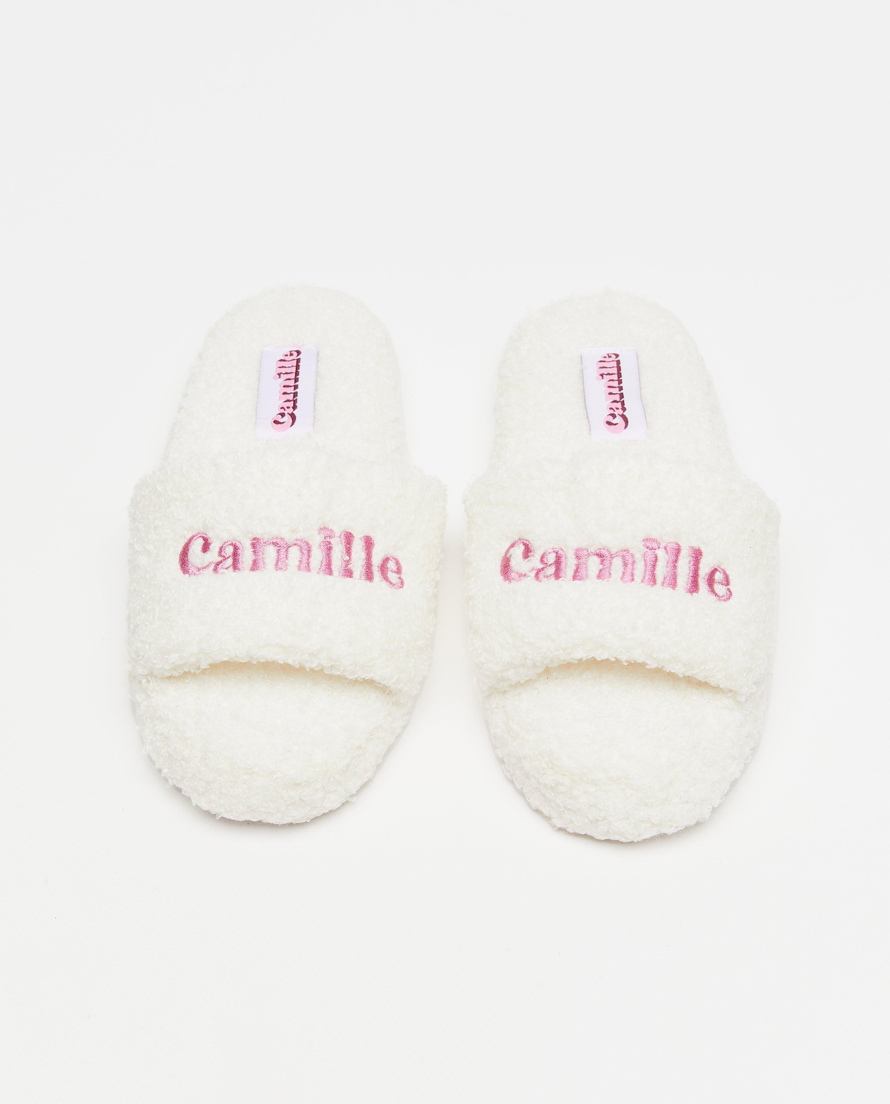 CAMILLE Bouclé papucs, 31-40 kék méretben