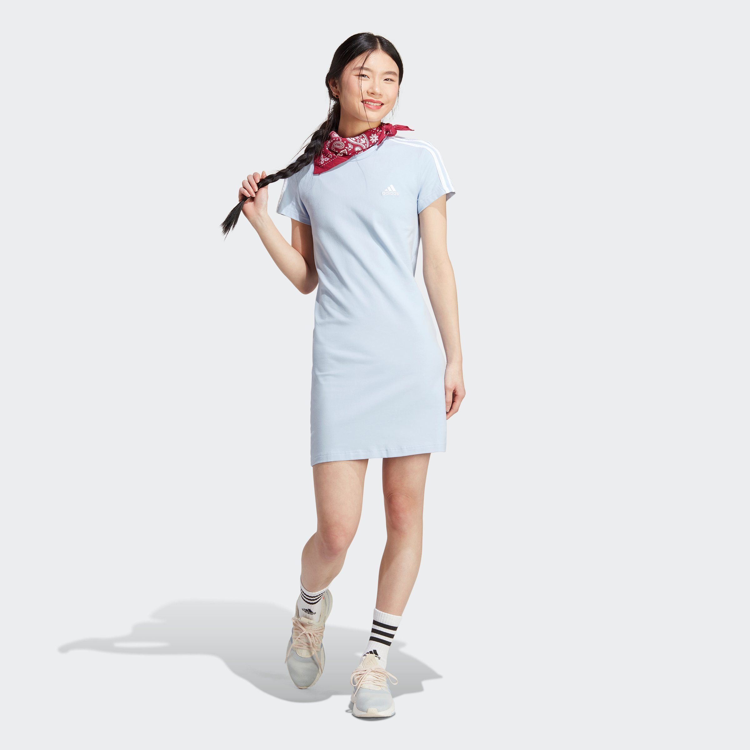 adidas Sportswear Sommerkleid ESSENTIALS 3STREIFEN KLEID
