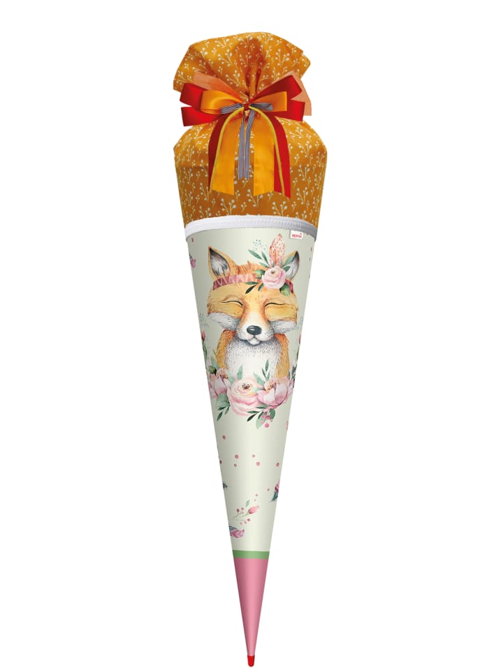 ROTH Set Schultüte groß Fuchs 70 cm mit Schleife Spicy Orange in Bunt günstig kaufen onesize