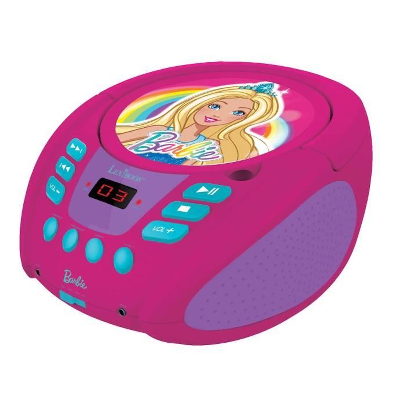 Lecteur CD portable avec prise micro Barbie rose