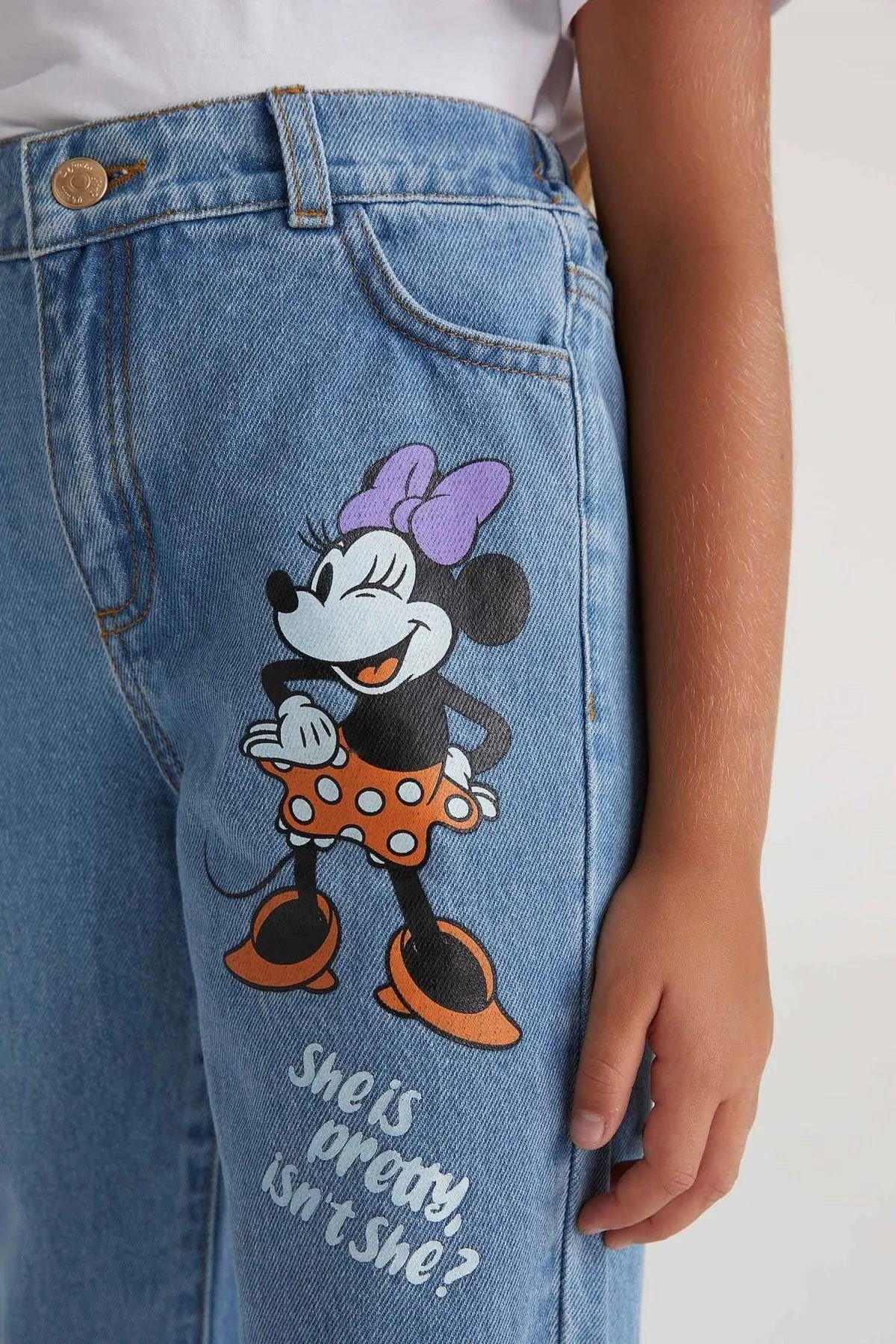 DeFacto  Disney Mickey & Minnie Mom Fit Jeanshose für Mädchen