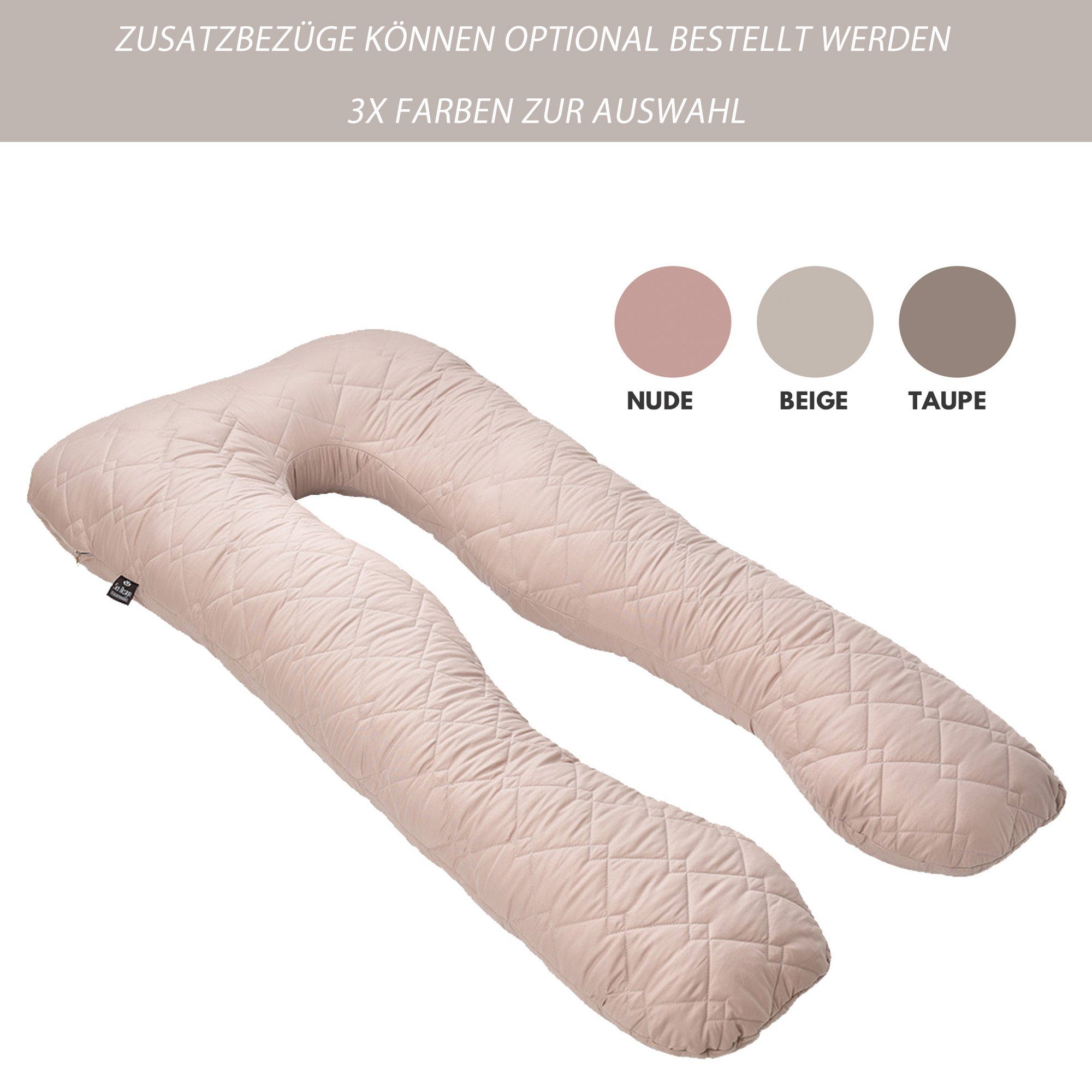 SEI Design Seitenschläferkissen Bodypillow - Körperkissen, 1-tlg., Schwangerschaftskissen gesteppt, Stillkissen