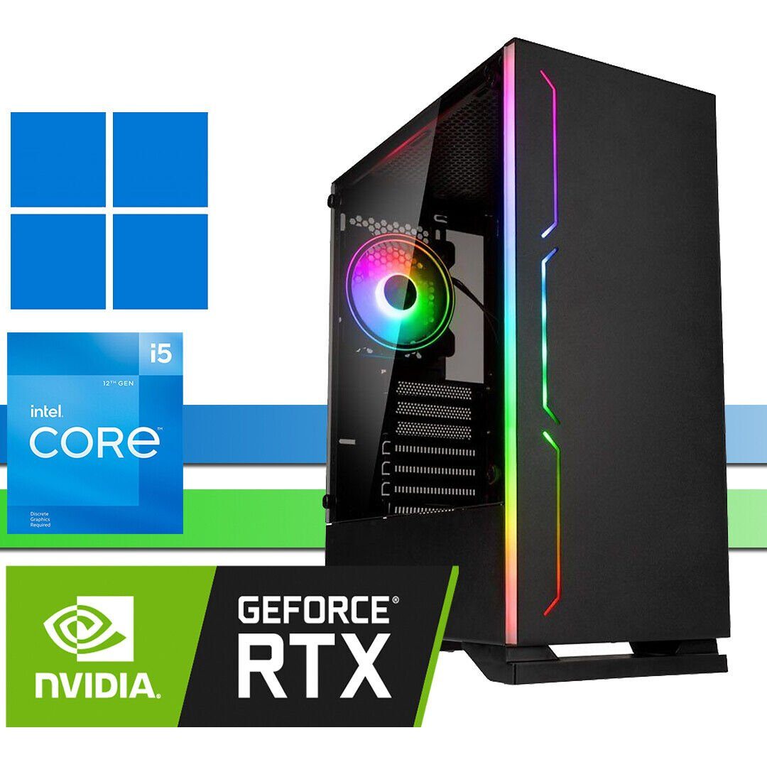 X-HARDWARE X-Gaming 12400F, 32GB RAM, RTX3060, 256GB NVME SSD, HDD, Win 11 Pro Gaming-PC (Intel Core i5, GeForce RTX 3060, 32 GB RAM, 0 GB HDD, 256 GB SSD, Luftkühlung)
