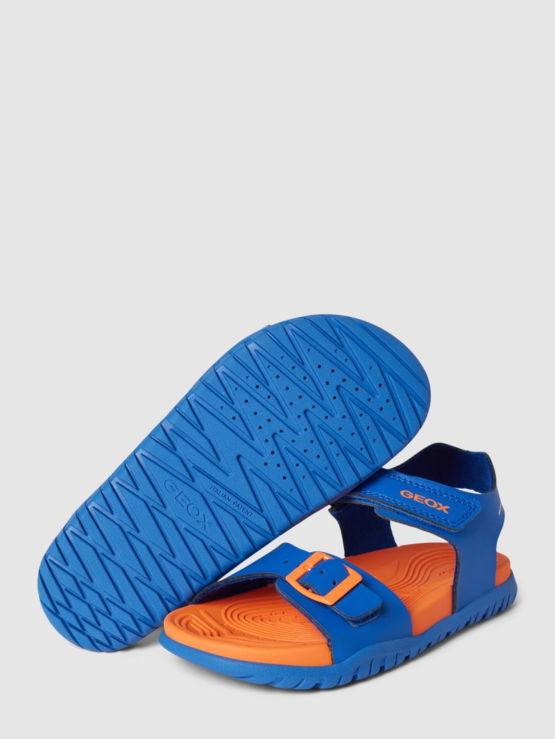 Sandalen mit Label-Detail Modell 'FUSBETTO' in blau