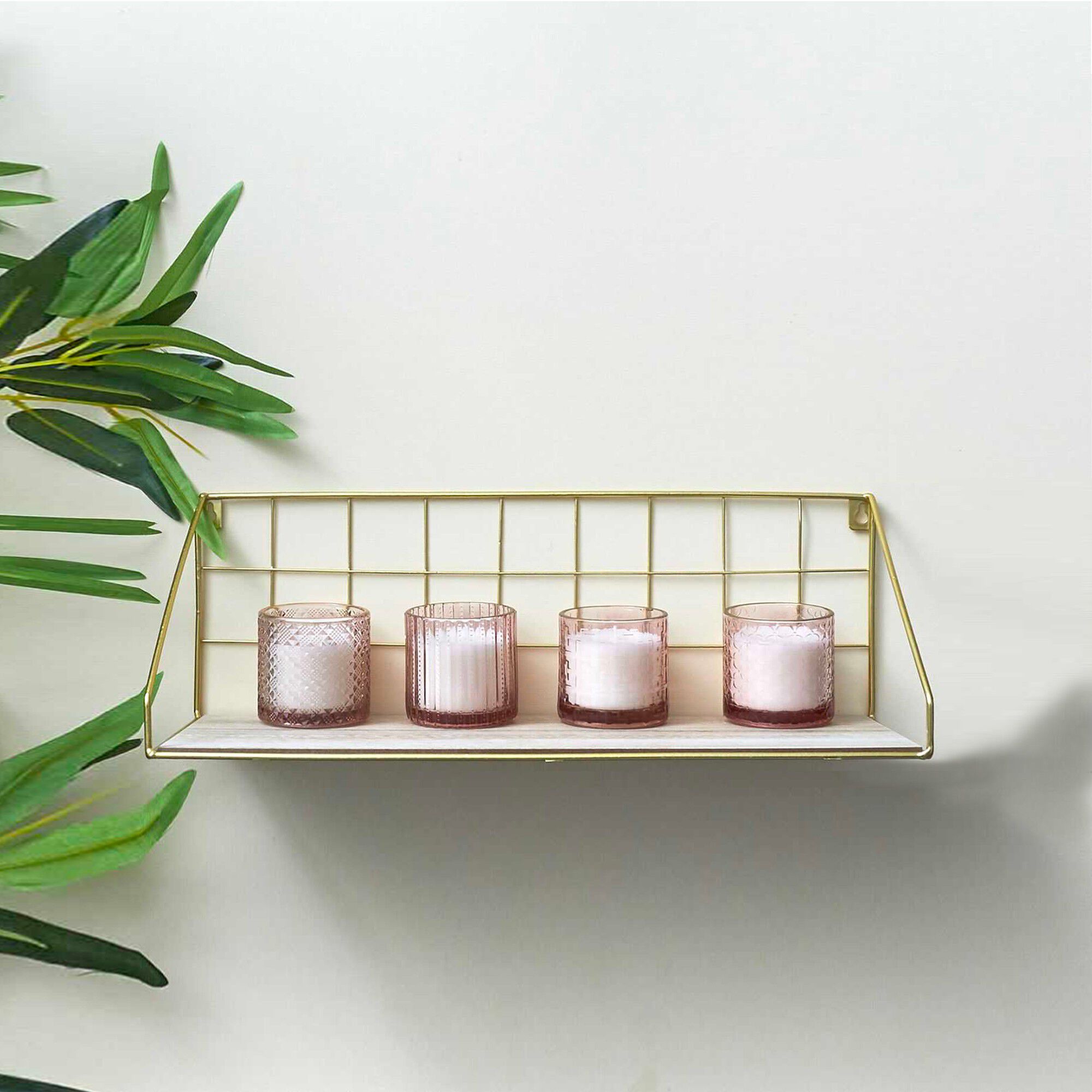 Etagère filaire métal et bois – 1 tablette