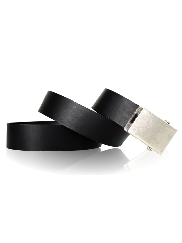 FRONHOFER Ledergürtel 4 cm stufenlos in Schwarz günstig kaufen onesize