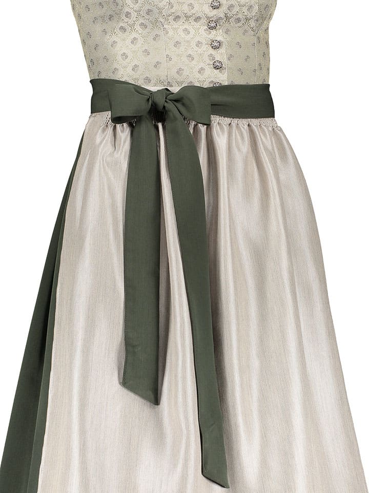 Turi Landhaus Dirndl in Oliv/ Beige günstig kaufen
