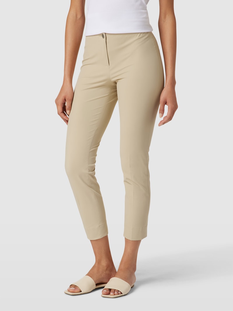 Stoffhose in verkürzter Passform Modell 'Summer' in sand