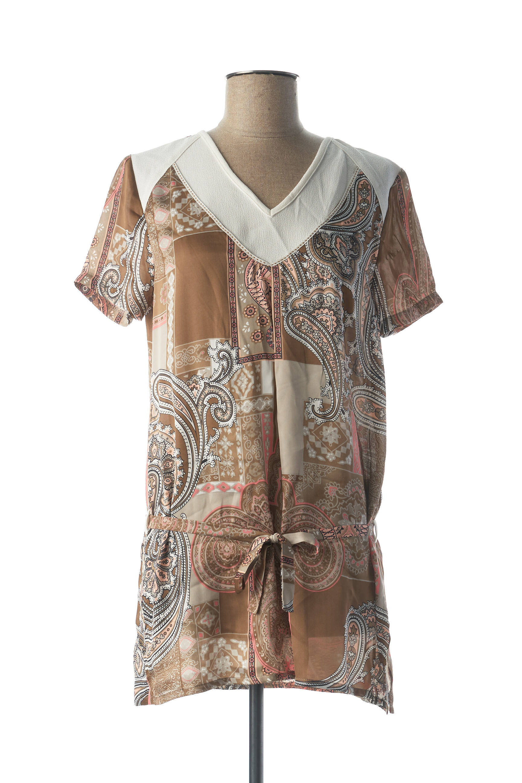 Arman Tuniquemanchecourte Femme couleur marron