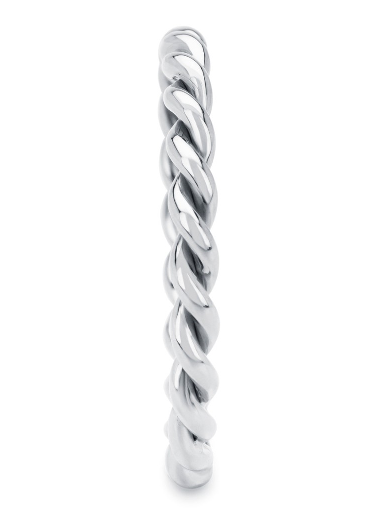 Anello in oro bianco con punta di diamante e calendula