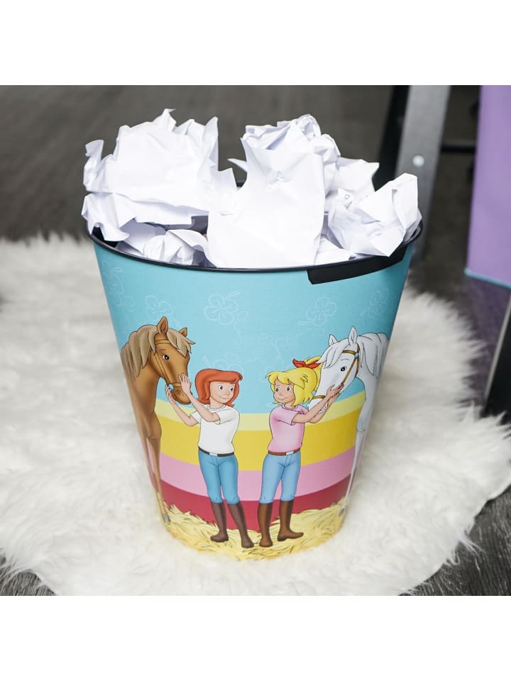 Geda Labels Papierkorb Bibi und Tina in Blau - 10 Liter günstig kaufen onesize