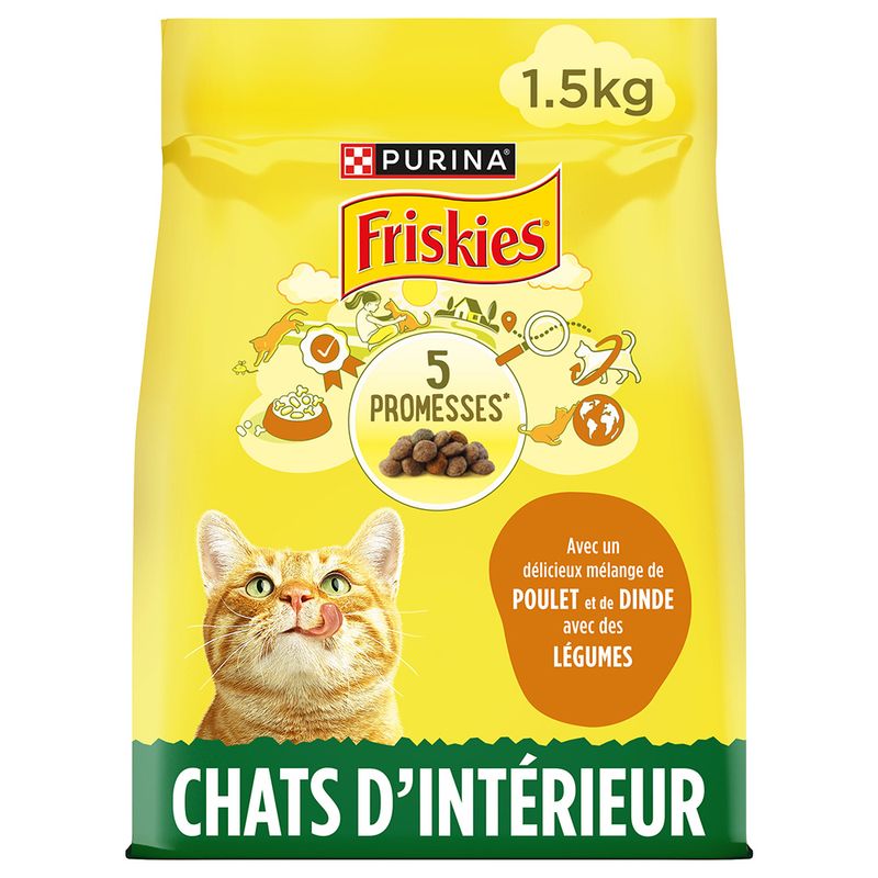 PURINA Friskies Indoor Katze mit Huhn, Truthahn und Gemüse | bitiba