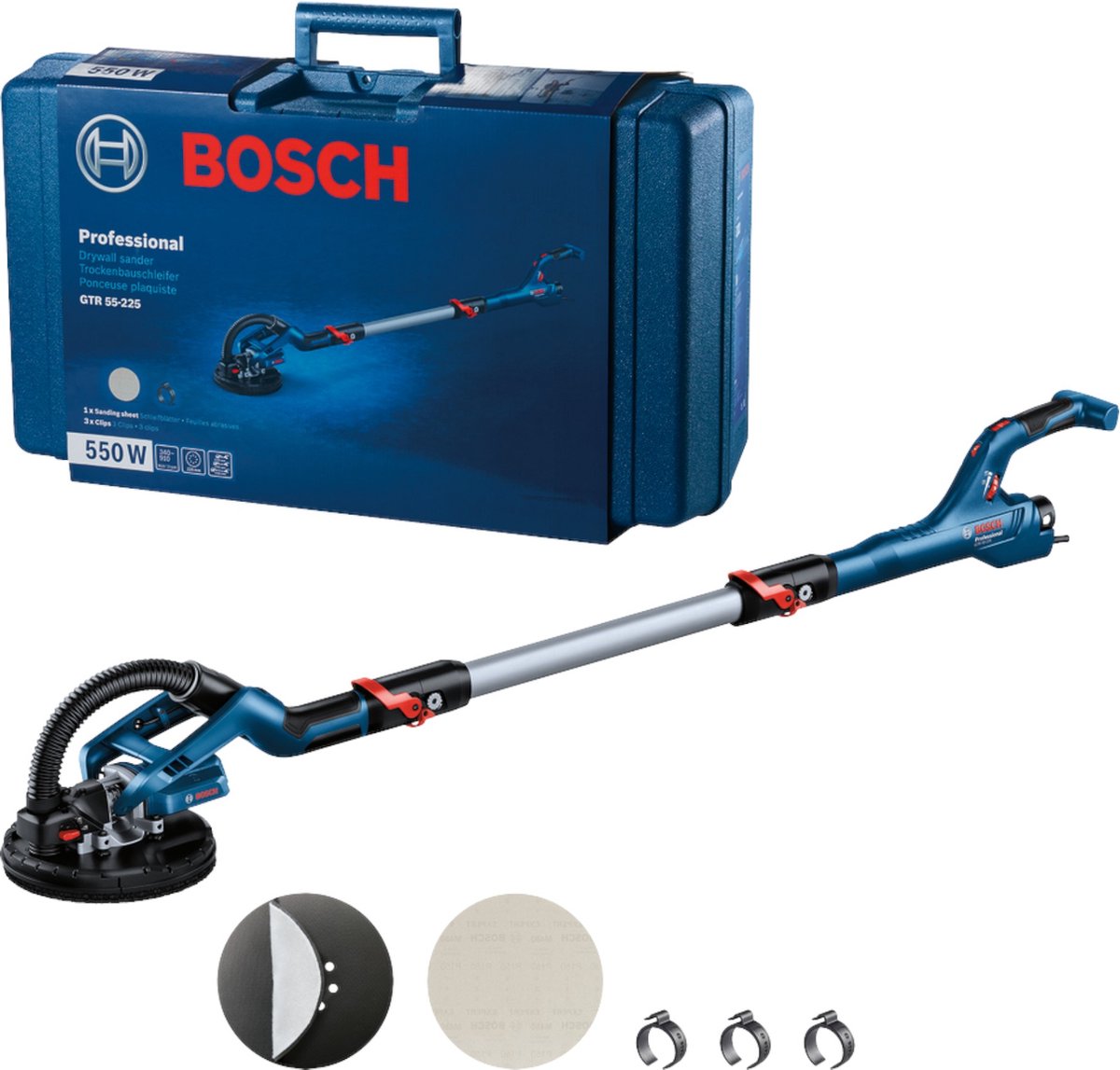 Šlifuoklis „Bosch Blue 06017D4000 GTR 55-225 Professional“ ilgakaklis šlifuoklis, 225 mm