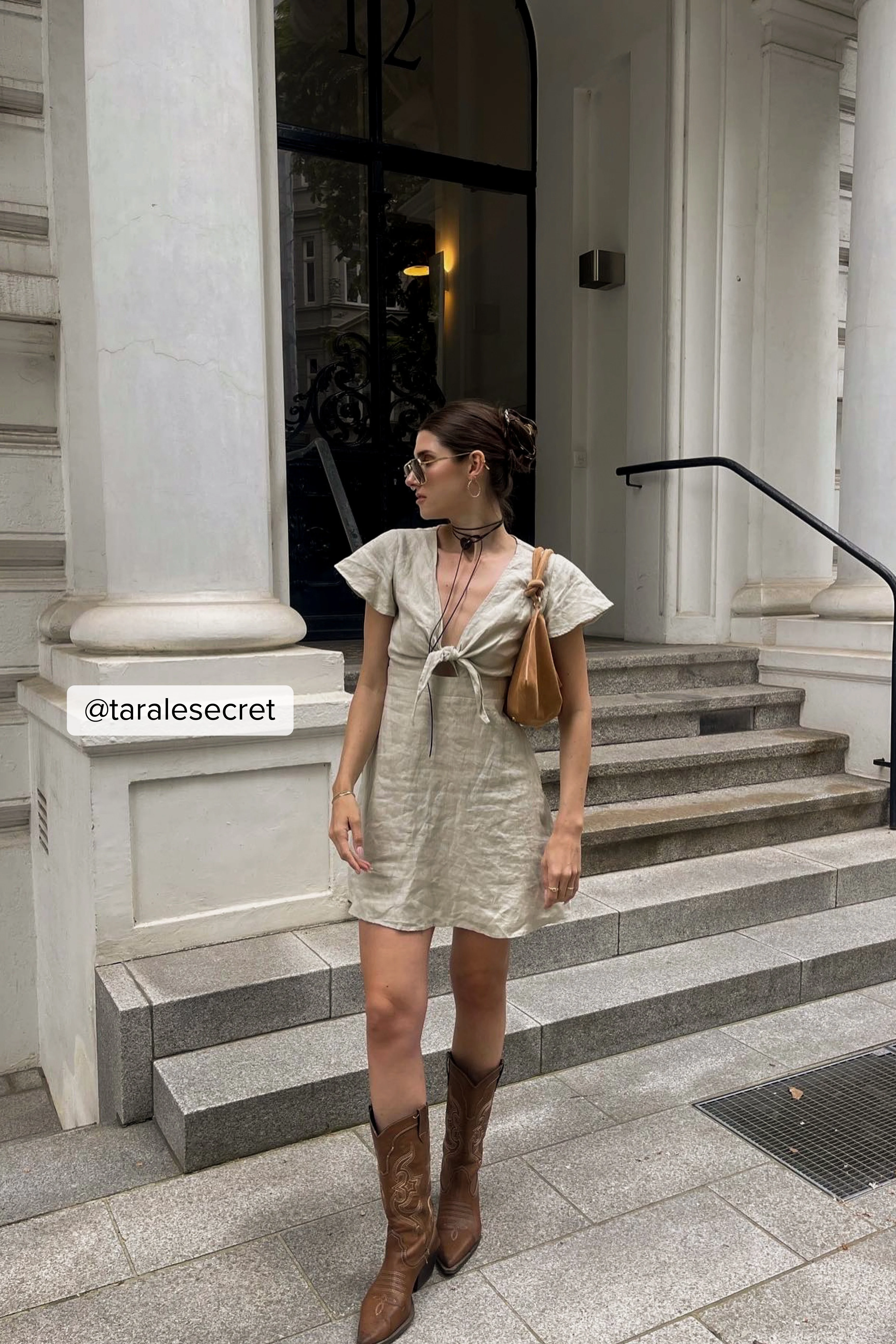 Hemdkleid mit Bindung vorne