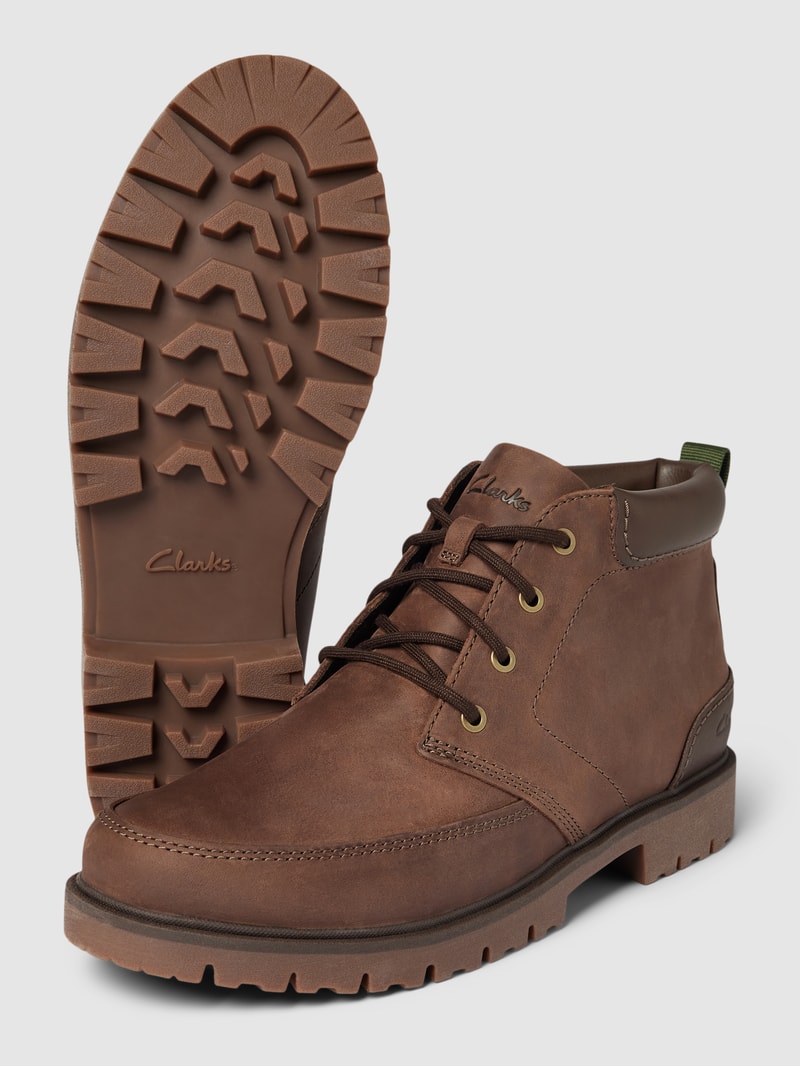 Desert Boots mit Label-Detail Modell 'ROSSDALE' in dunkelbraun