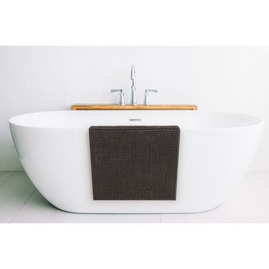 Badematte Chenille Badezimmerteppich, Badematte rutschfest Blumtal, strapazierfähig, rutschfest, Polyester, Läufer, Weicher Badvorleger, Badteppich / 40°C maschinenwaschbar