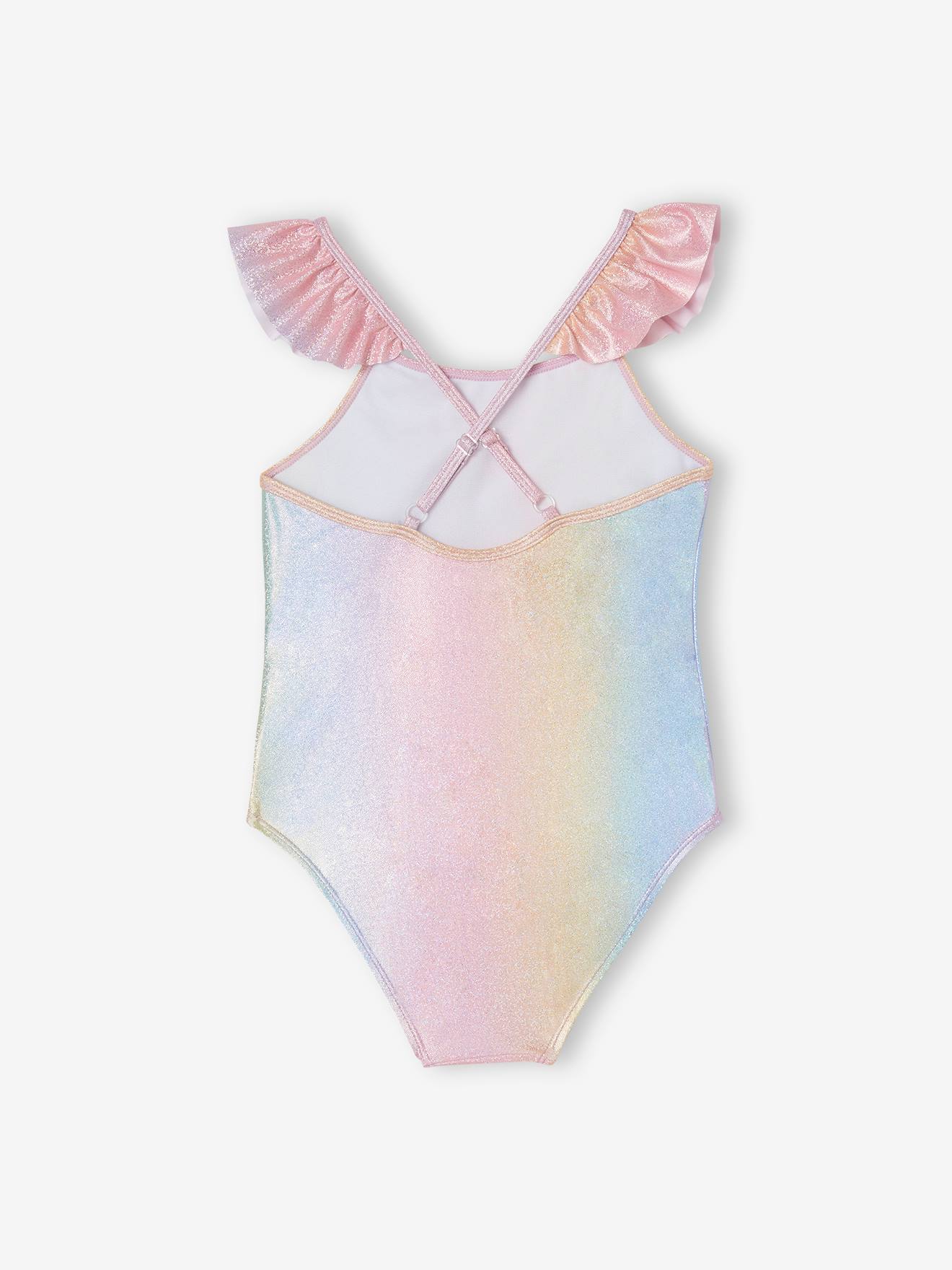 Maillot de bain 1 pièce fille glitter rose
