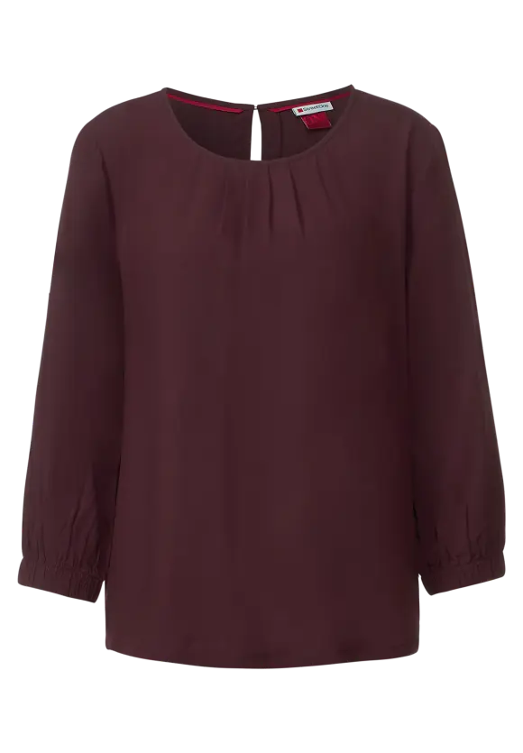 Street One Unifarbene Bluse mit Falten
