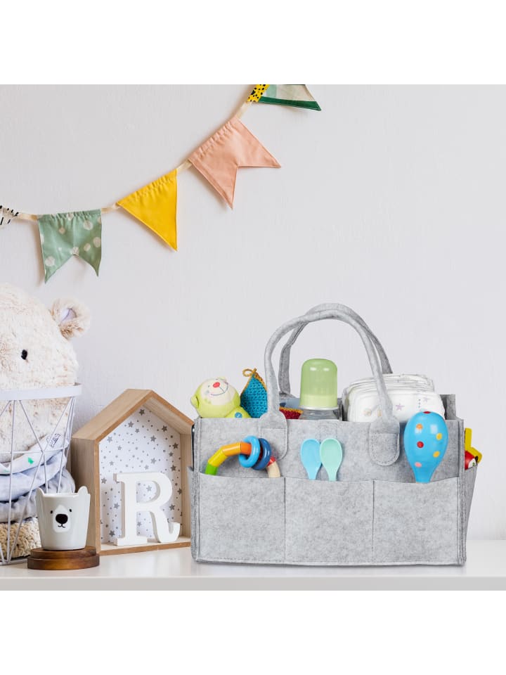 relaxdays Baby-Windel-Caddy in Hellgrau günstig kaufen onesize