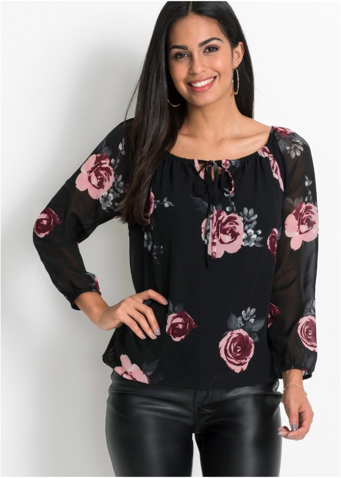 Bluse mit Tunnelzug