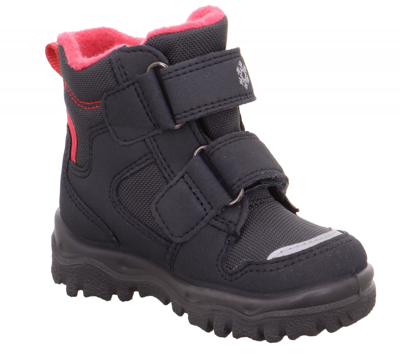 HUSKY1 - Grau/Pink Boots mit Klettverschluss