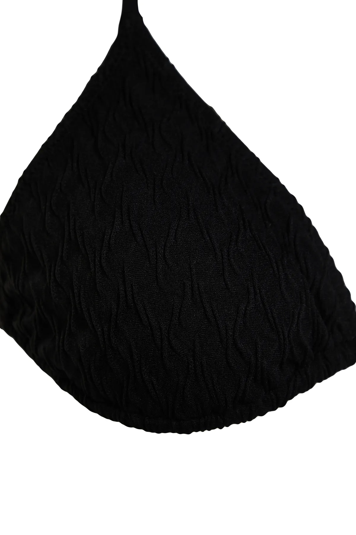 Trendyol Collection  Schwarzes strukturiertes Triangel-Bikinioberteil TBESS23BU00272