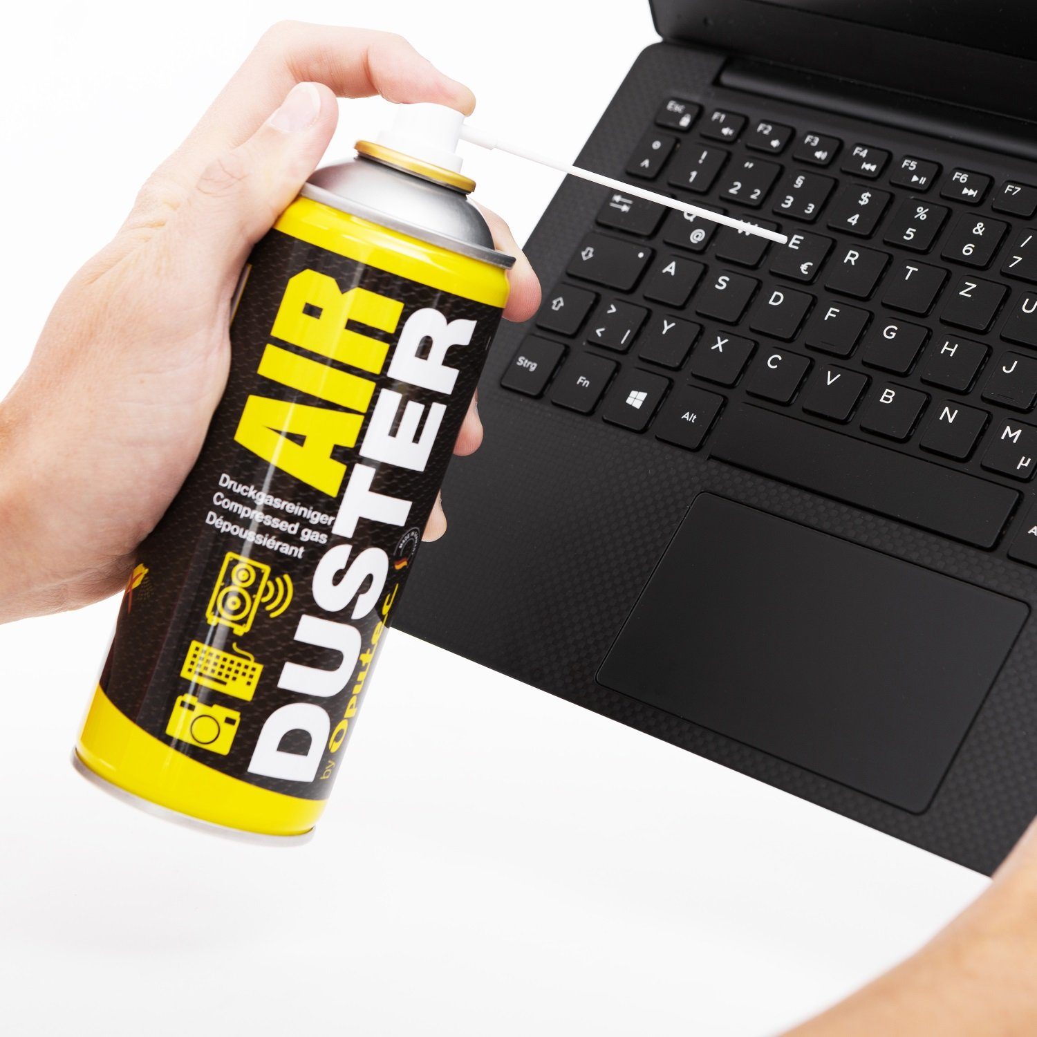 Oputec 3 x 400ml Druckluftspray Air Duster Druckgasreiniger Tastatur Reiniger Druckluftreiniger (Spar-Set)