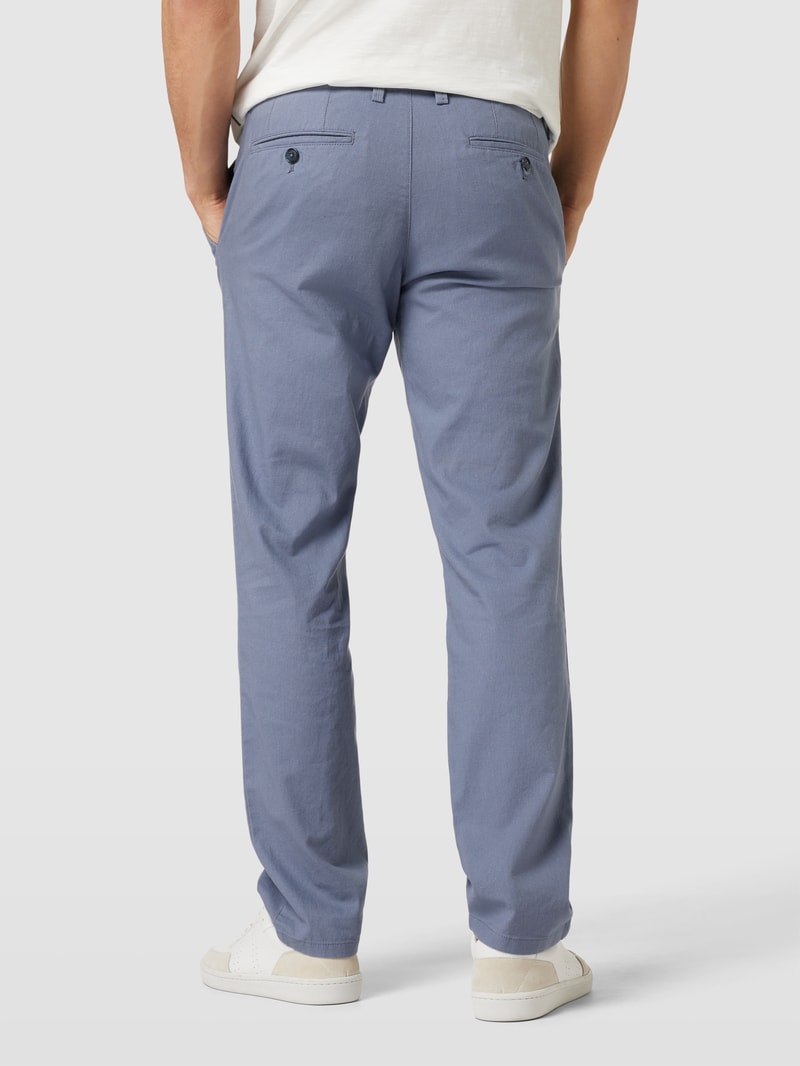 Chino mit französischen Eingrifftaschen in bleu