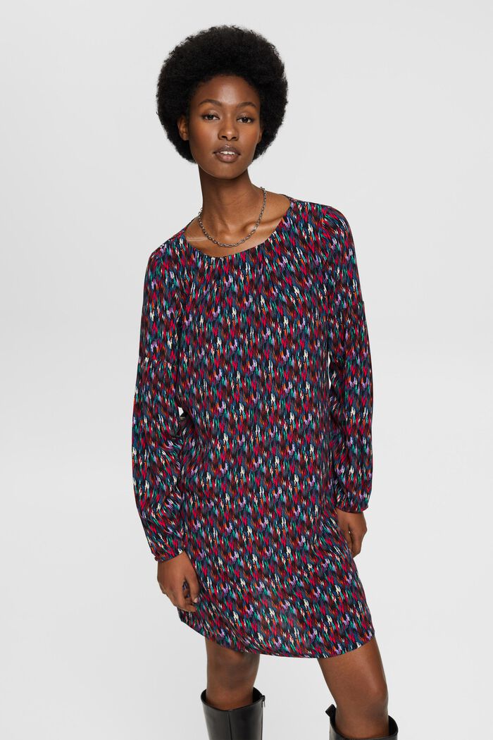 Gemustertes Minikleid aus Viskose