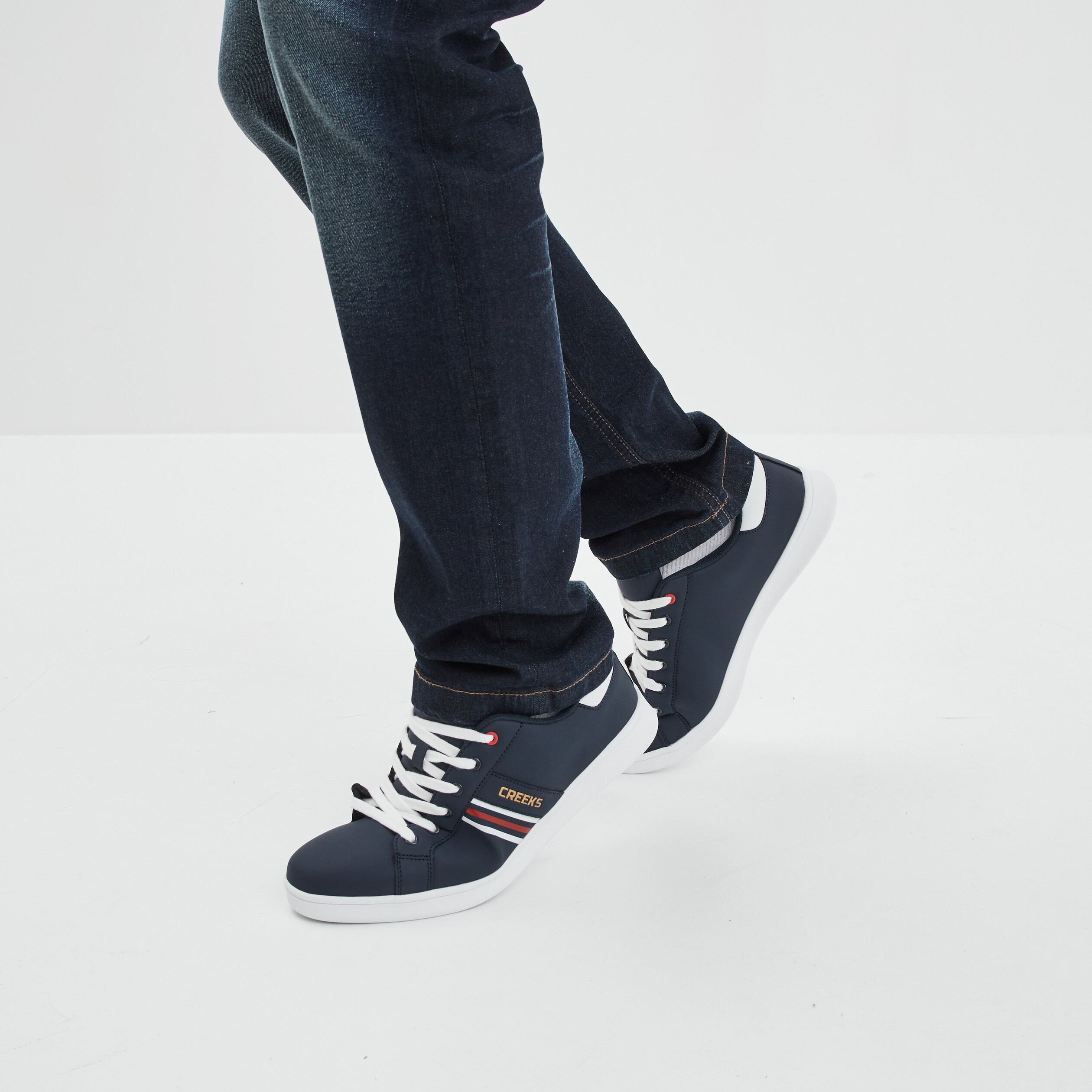 Tennis basses à lacets Creeks Tanix bleu marine homme | La Halle