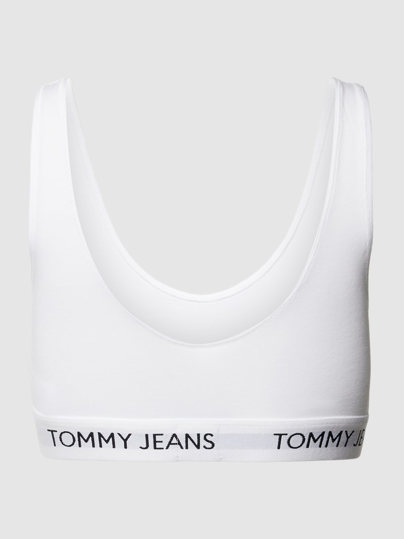 Bralette mit Logo-Saum Modell 'HERITAGE' in weiß