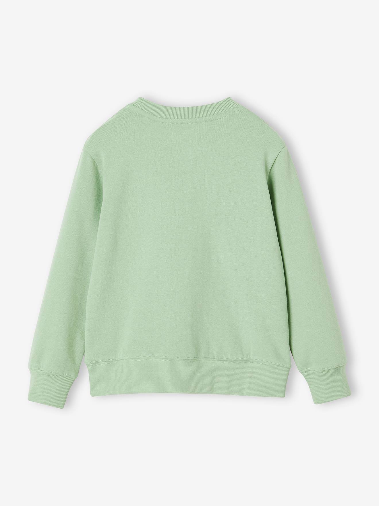 Vertbaudet Jungen Sweatshirt mit Print BASIC Oeko-Tex - beige meliert