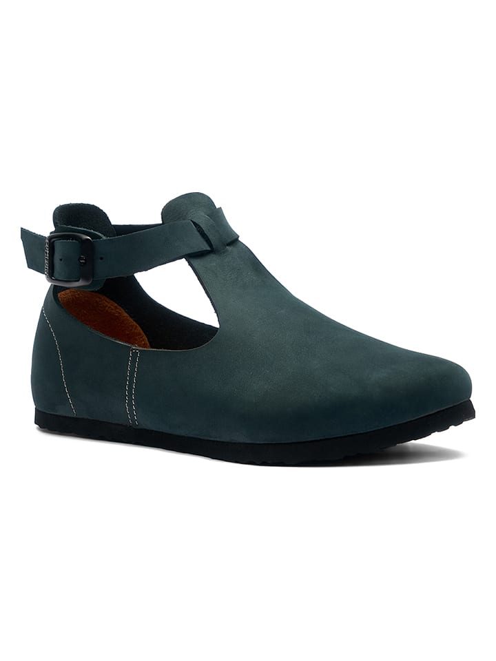 Comfortfusse Leder-Ballerinas in Dunkelblau günstig kaufen
