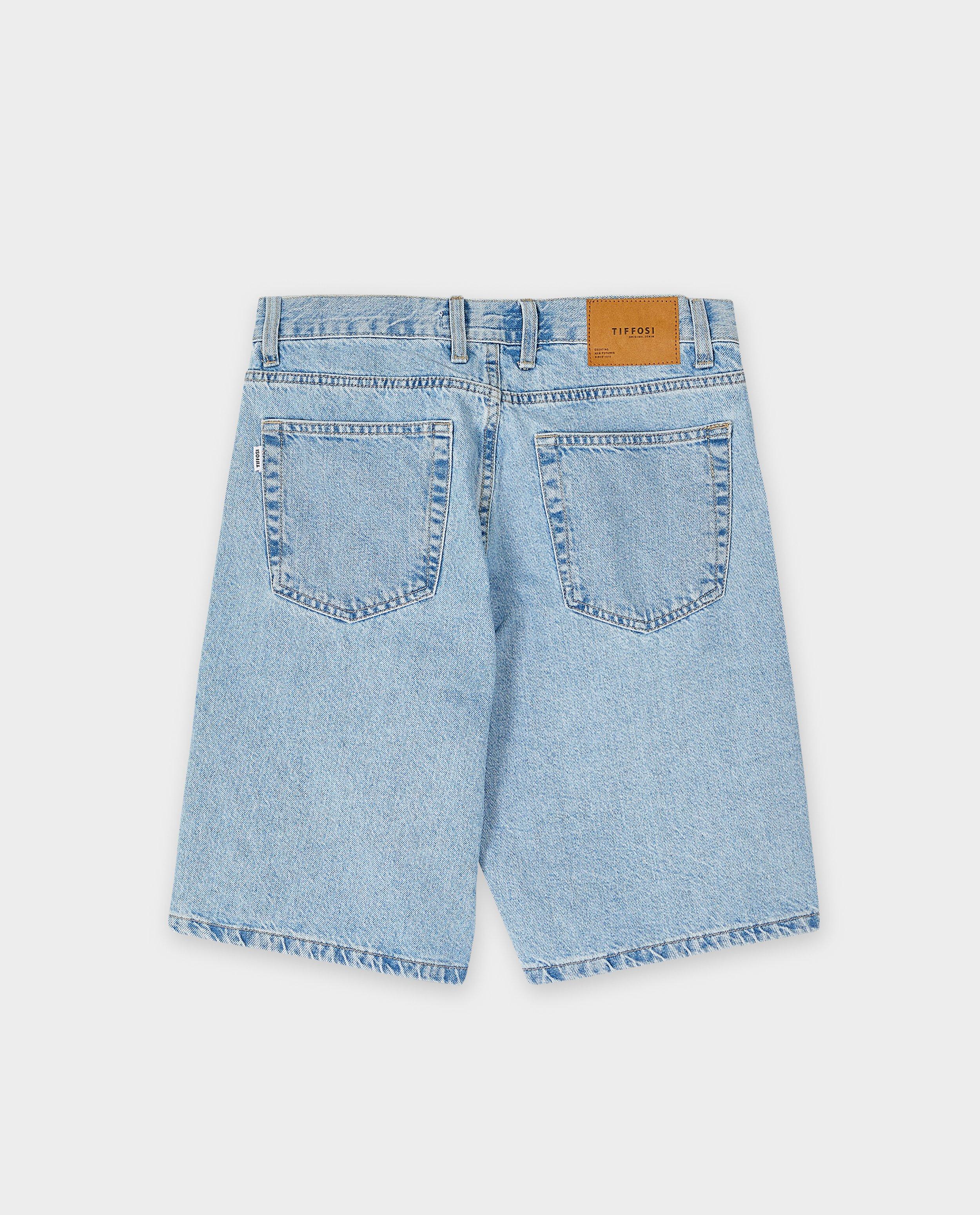 Pantaloni scurți din denim albastru deschis Tiffosi, croială largă, albaștri